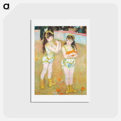 アートポストカード-Acrobats at the Cirque Fernando (Francisca and Angelina Wartenberg) - ピエール オーギュスト ルノワール Postcard.