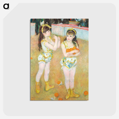 アートポストカード-Acrobats at the Cirque Fernando (Francisca and Angelina Wartenberg) - ピエール オーギュスト ルノワール Postcard.