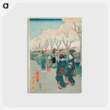 アートポストカード-Cherry Blossoms on the Jewel River Embankment
 - 歌川 広重 Postcard.