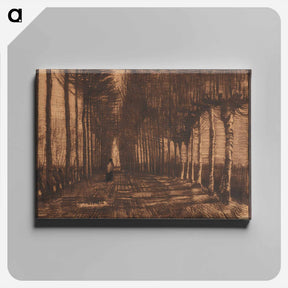 アートパネル-Avenue of Pollard Birches and Poplars - フィンセント ファン ゴッホ Canvas.