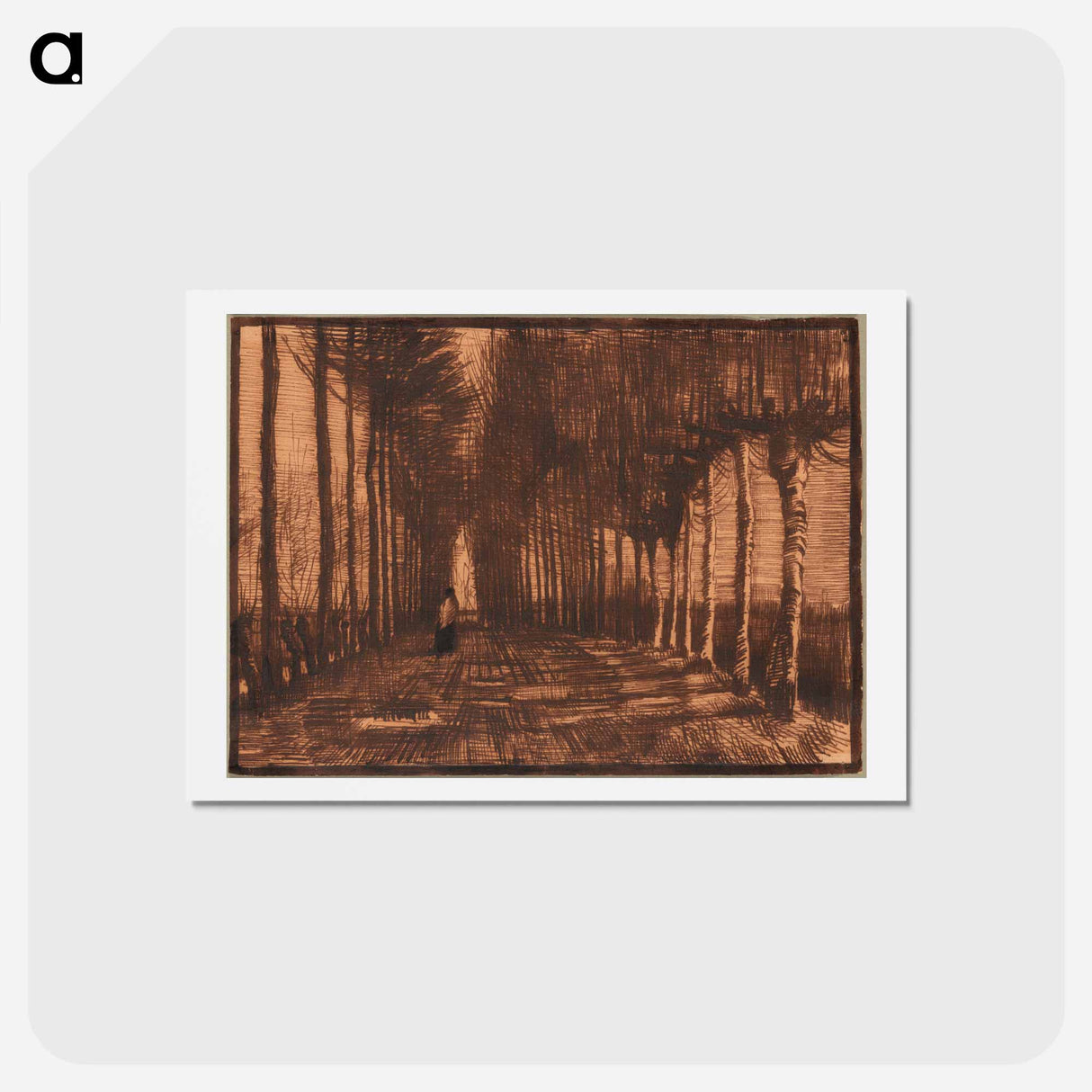 Avenue of Pollard Birches and Poplars - フィンセント ファン ゴッホ Postcard.