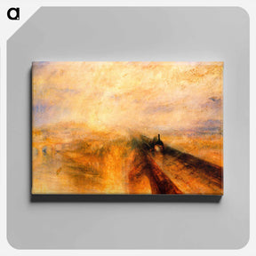 アートパネル-Rain Steam and Speed, The Great Western Railway - ウィリアム ターナー Canvas.