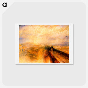 アートポストカード-Rain Steam and Speed, The Great Western Railway - ウィリアム ターナー Postcard.