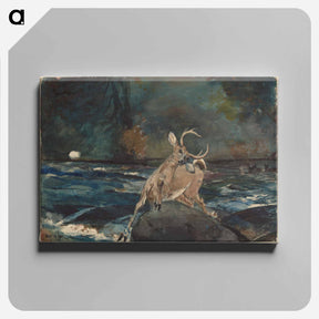 アートパネル-A Good Shot, Adirondacks - ウィンスロー ホーマー Canvas.