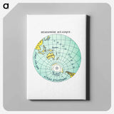 World atlas from Voyeur's Checklist - アンティーク地図 Canvas.