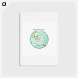 アートポストカード-World atlas from Voyeur's Checklist - アンティーク地図 Postcard.
