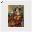 アートポストカード-Woman in Red Blouse with Tulips
 - バーンズ・コレクション Postcard.