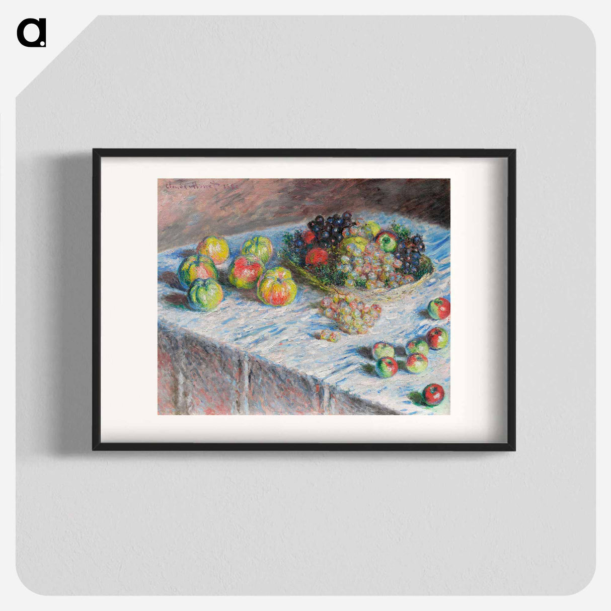 Apples and Grapes - Claude Monet Poster.