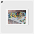 アートポストカード-Apples and Grapes - クロード モネ Postcard.