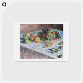 アートポストカード-Apples and Grapes - クロード モネ Postcard.