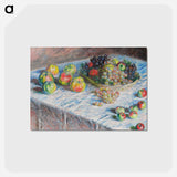 アートポストカード-Apples and Grapes - クロード モネ Postcard.