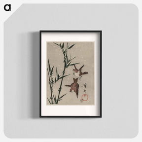 アートポスター-Sparrows, Bamboo and Falling Snow
 - クリーブランド美術館 Poster.
