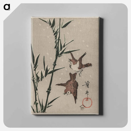 アートパネル-Sparrows, Bamboo and Falling Snow
 - クリーブランド美術館 Canvas.
