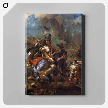 The Abduction of Rebecca - ウジェーヌ ドラクロワ Canvas.