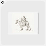 アートポストカード-Flight to Egypt - ジャン ベルナール Postcard.