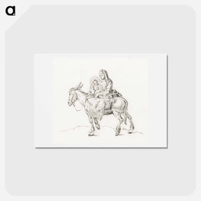 アートポストカード-Flight to Egypt - ジャン ベルナール Postcard.