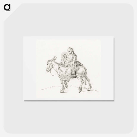 アートポストカード-Flight to Egypt - ジャン ベルナール Postcard.