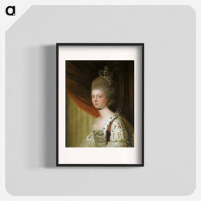 アートポスター-Portrait of Queen Charlotte - ジョシュア レノルズ Poster.