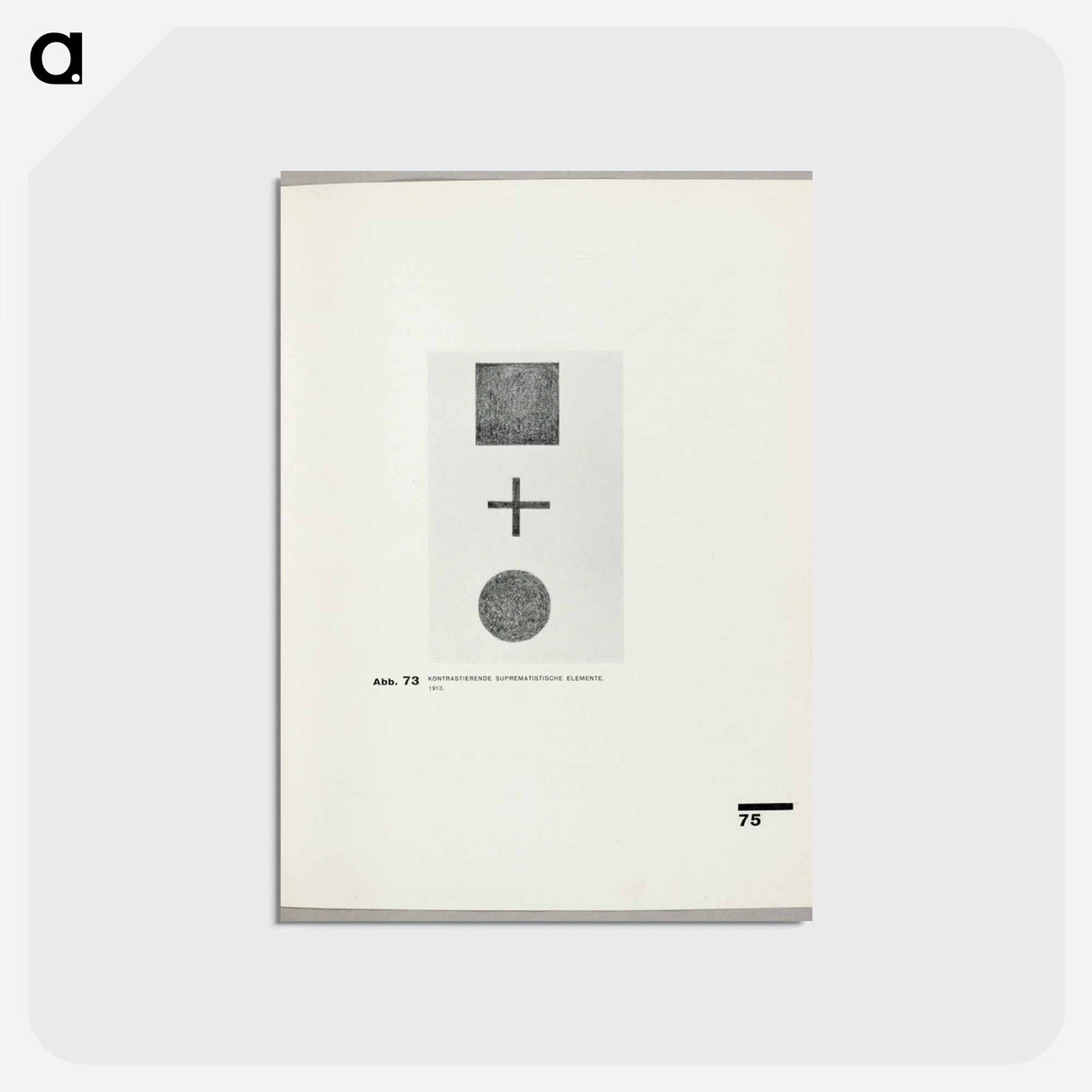 アートポストカード-Contrasting suprematistic elements - カジミール マレーヴィチ Postcard.