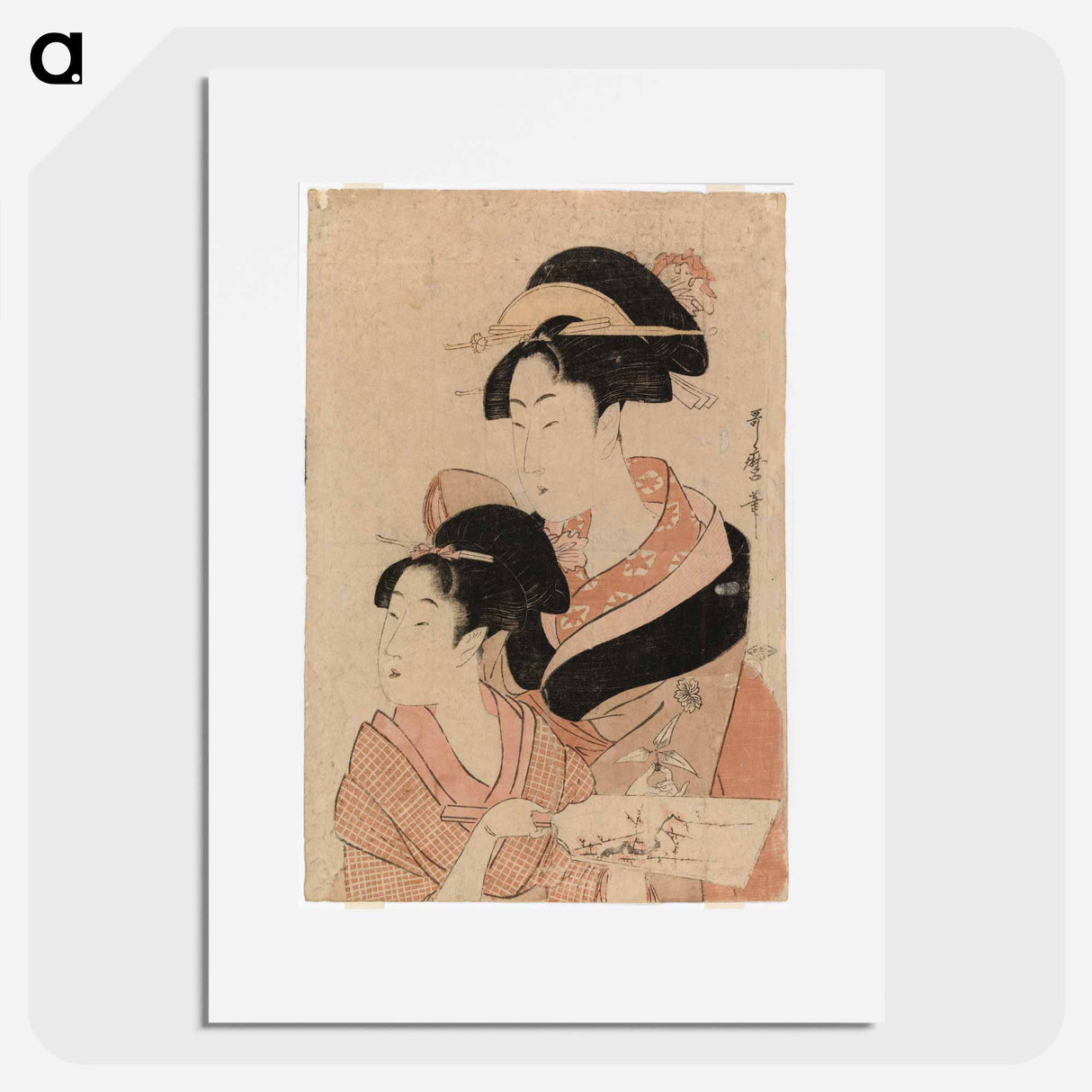 Kaksi geishaa - 喜多川 歌麿 Poster.