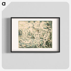 アートポスター-Large Bathers - ポール セザンヌ Poster.