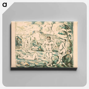アートパネル-Large Bathers - ポール セザンヌ Canvas.