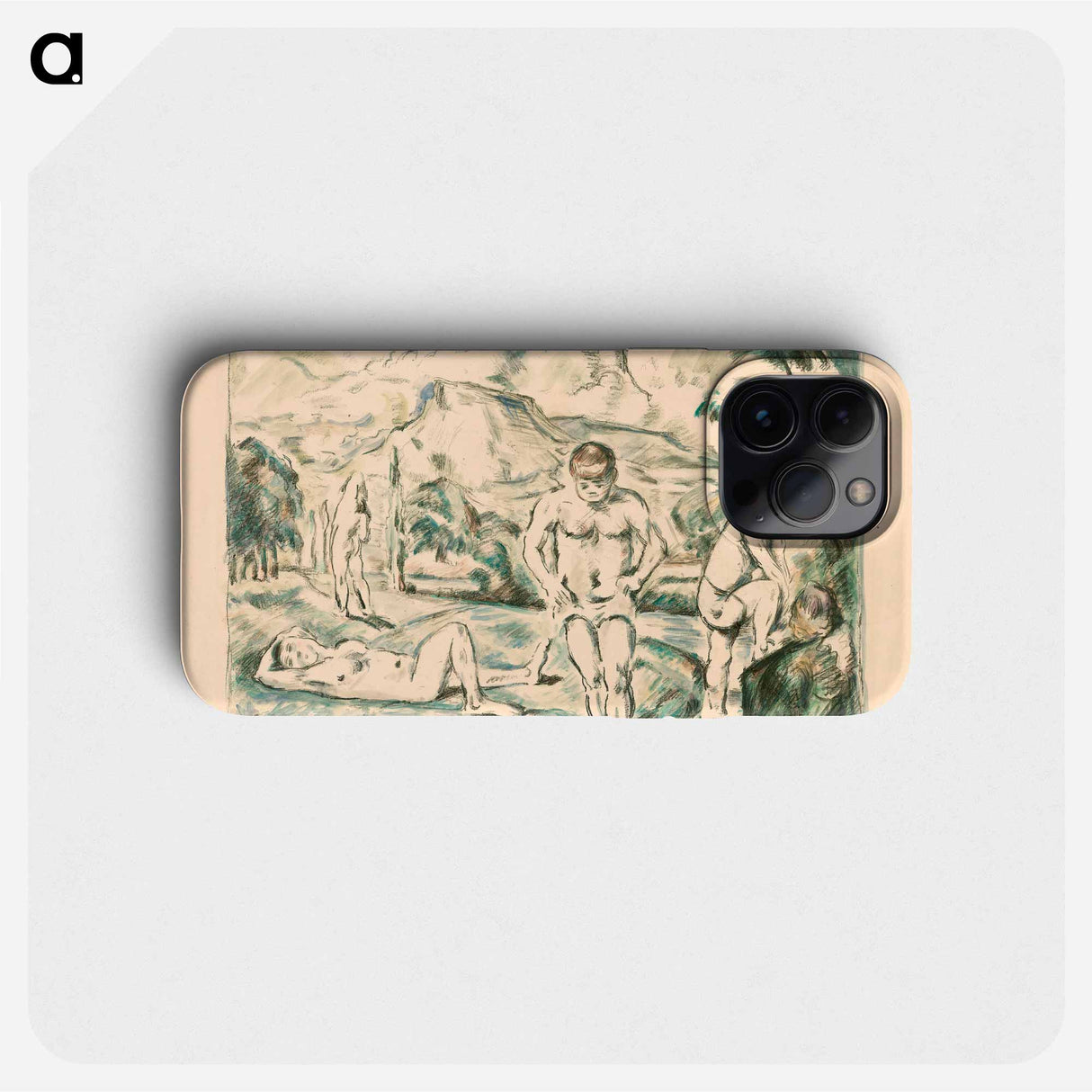 Large Bathers - ポール セザンヌ Phone Case.