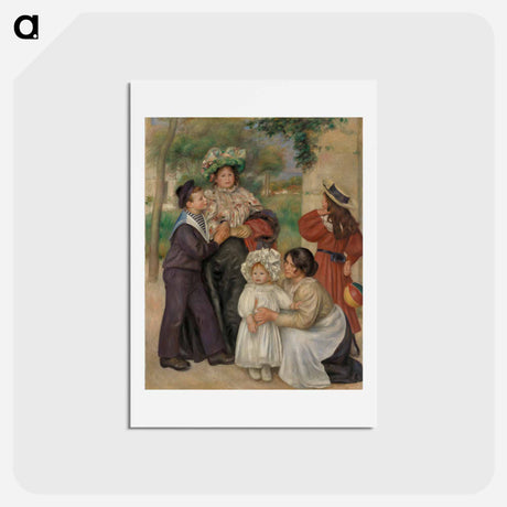 アートポストカード-The Artist's Family - ピエール オーギュスト ルノワール Postcard.