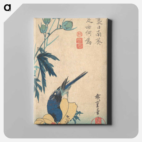 アートパネル-Hibiscus and Bluebird
 - 歌川 広重 Canvas.