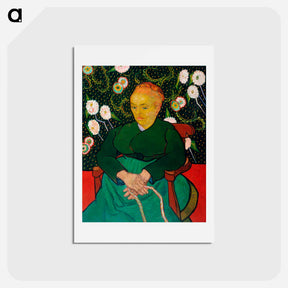 アートポストカード-The Berceuse, Woman Rocking a Cradle - フィンセント ファン ゴッホ Postcard.