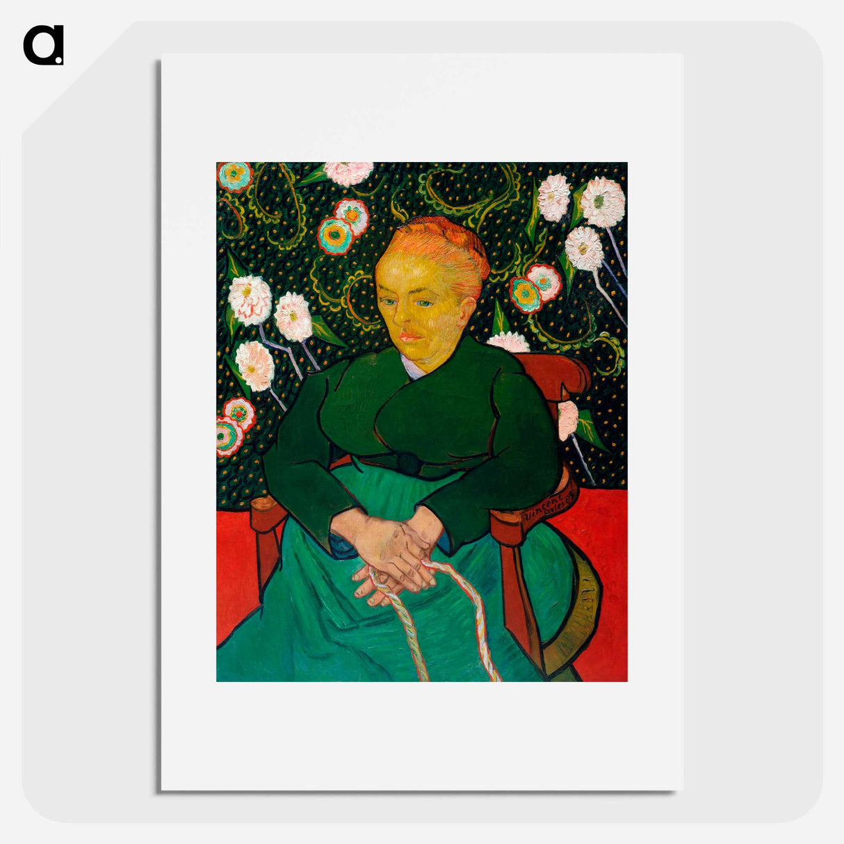 The Berceuse, Woman Rocking a Cradle - Vincent van Gogh Poster.