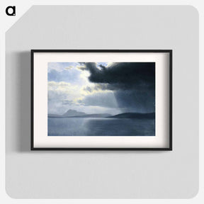 アートポスター-Approaching Thunderstorm on the Hudson River - アルバート ビアスタット Poster.
