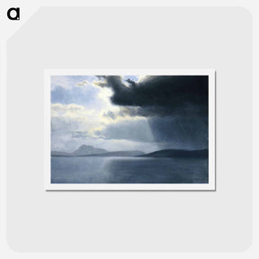アートポストカード-Approaching Thunderstorm on the Hudson River - アルバート ビアスタット Postcard.