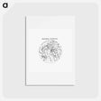 アートポストカード-World atlas from Voyeur's Checklist - アンティーク地図 Postcard.