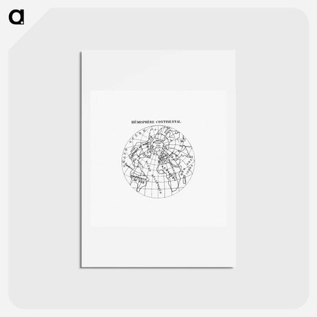 アートポストカード-World atlas from Voyeur's Checklist - アンティーク地図 Postcard.