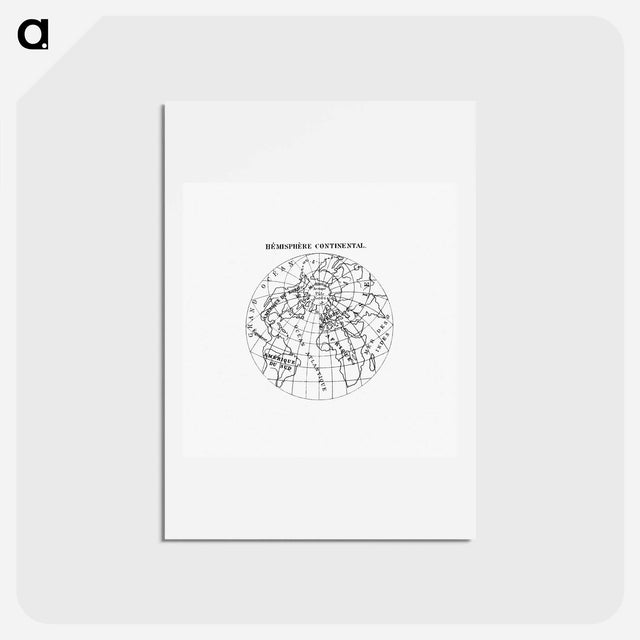 アートポストカード-World atlas from Voyeur's Checklist - アンティーク地図 Postcard.