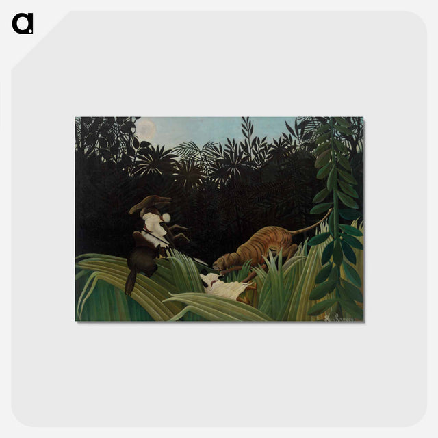 アートポストカード-Scouts Attacked by a Tiger
 - バーンズ・コレクション Postcard.