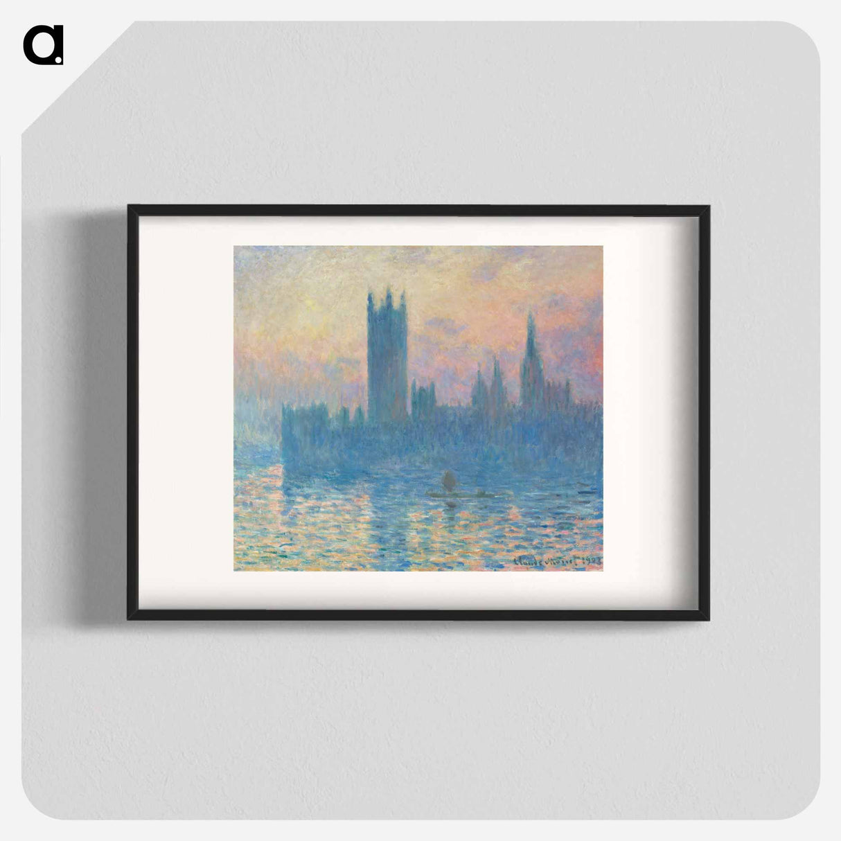 The Houses of Parliament, Sunset - クロード モネ Poster.