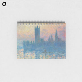 アートメモ帳-The Houses of Parliament, Sunset - クロード モネ Memo.