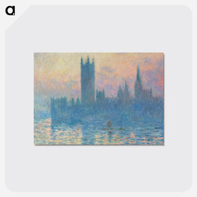 アートポストカード-The Houses of Parliament, Sunset - クロード モネ Postcard.