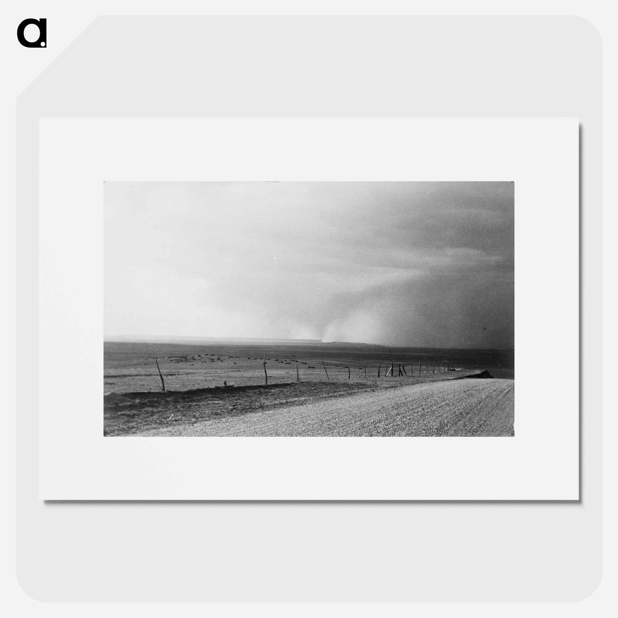 Dust storm near Mills, New Mexico - Dorothea Lange Poster.