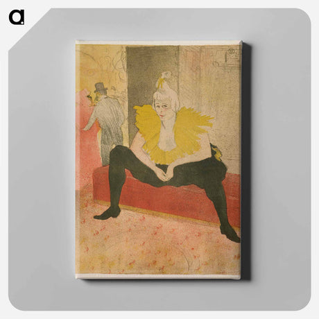アートパネル-The Seated Clowness - アンリ ド トゥールーズ ロートレック Canvas.