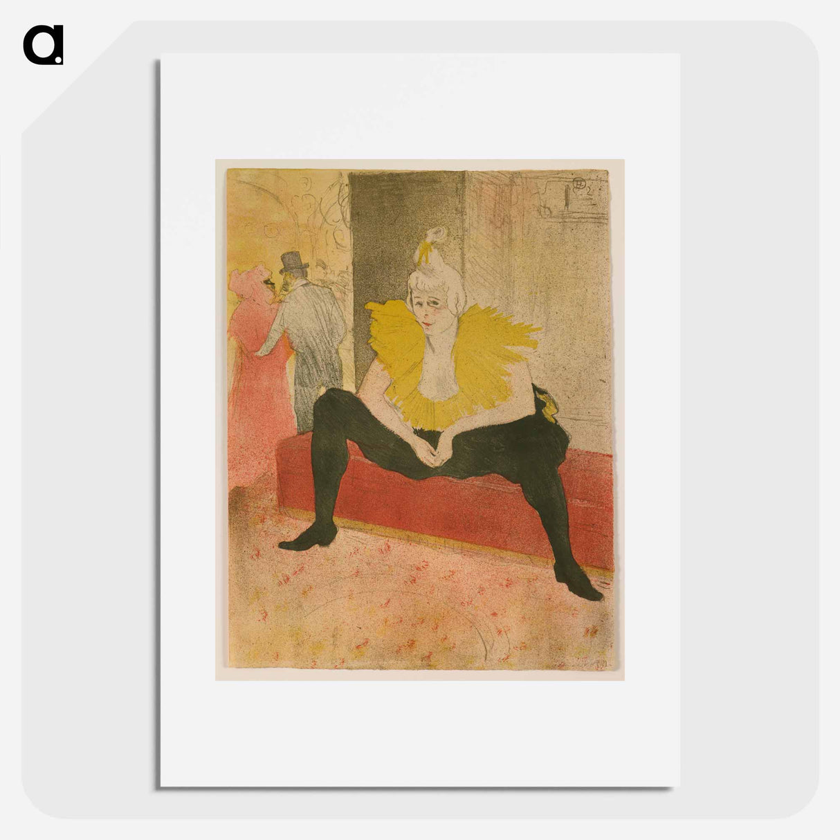 The Seated Clowness - Henri de Toulouse-Lautrec Poster.