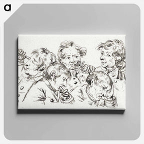 アートパネル-The five senses - ジャン ベルナール Canvas.
