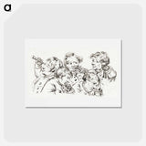 アートポストカード-The five senses - ジャン ベルナール Postcard.