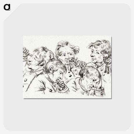 アートポストカード-The five senses - ジャン ベルナール Postcard.