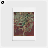 アートポストカード-Study for the Museum of Fine Arts, Boston, Murals: Orestes and the Furies - ジョン シンガー サージェント Postcard.