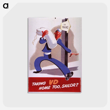 アートポストカード-Sailor with Duffel Bag
 - 国立医学図書館 Postcard.