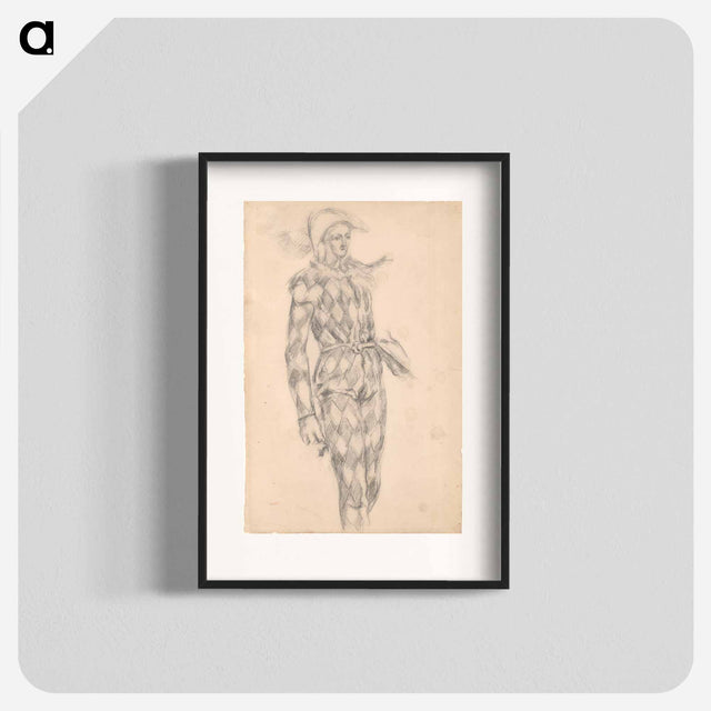 アートポスター-Study of a Harlequin - ポール セザンヌ Poster.