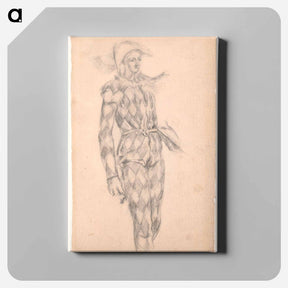 アートパネル-Study of a Harlequin - ポール セザンヌ Canvas.